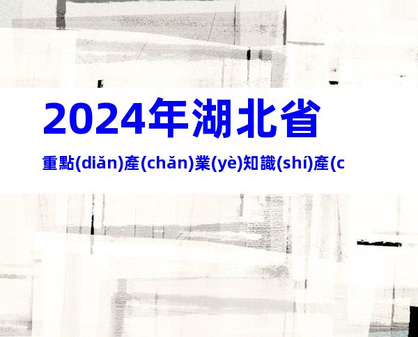 2024年湖北省重點(diǎn)產(chǎn)業(yè)知識(shí)產(chǎn)權(quán)運(yùn)營(yíng)中心申報(bào)條件、材料